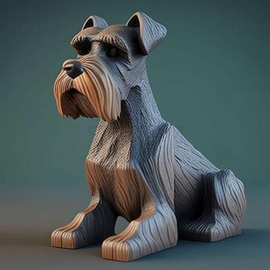 3D model Zwergschnauzer dog (STL)